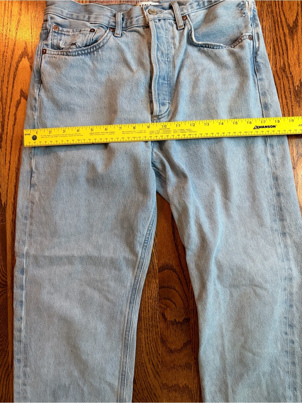 AGOLDE ’90s Mid-Rise Loose Straight-Leg Jeans | Size 28 | Light Wash - Picture 12 of 14